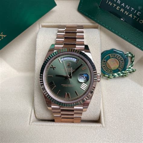 rose gold green face rolex|18k rose gold rolex.